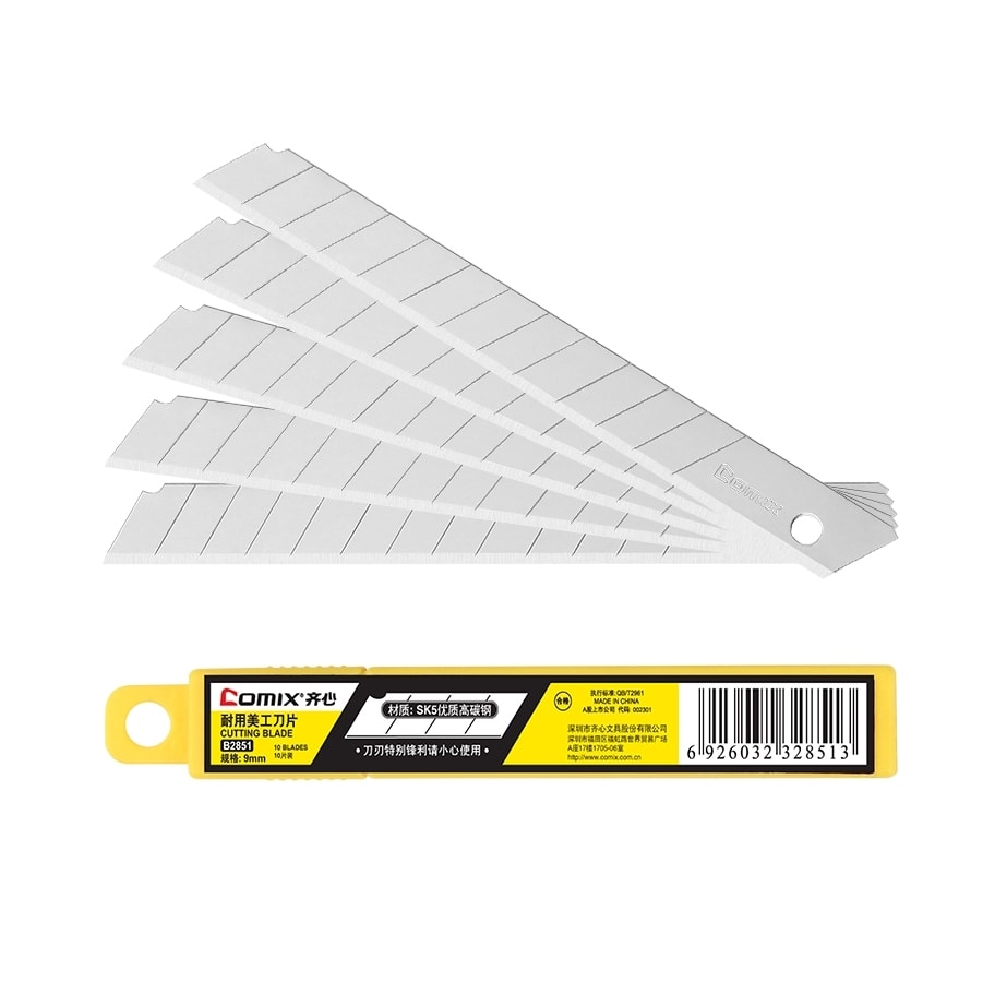 Cutter Blade Comix 09Mm Small 10/Pack Silver B2851