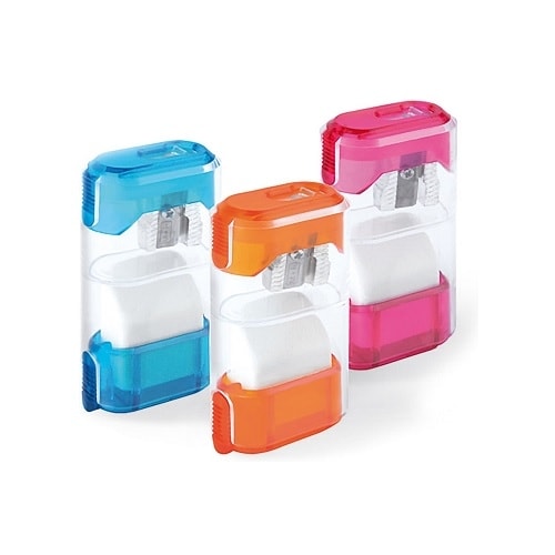 Sharpener M+R W/Container W/Eraser Transparent 955 0000
