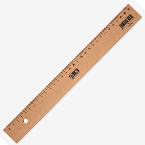 Ruler M+R Wooden 30Cm W/Metal Insert 1930 0000