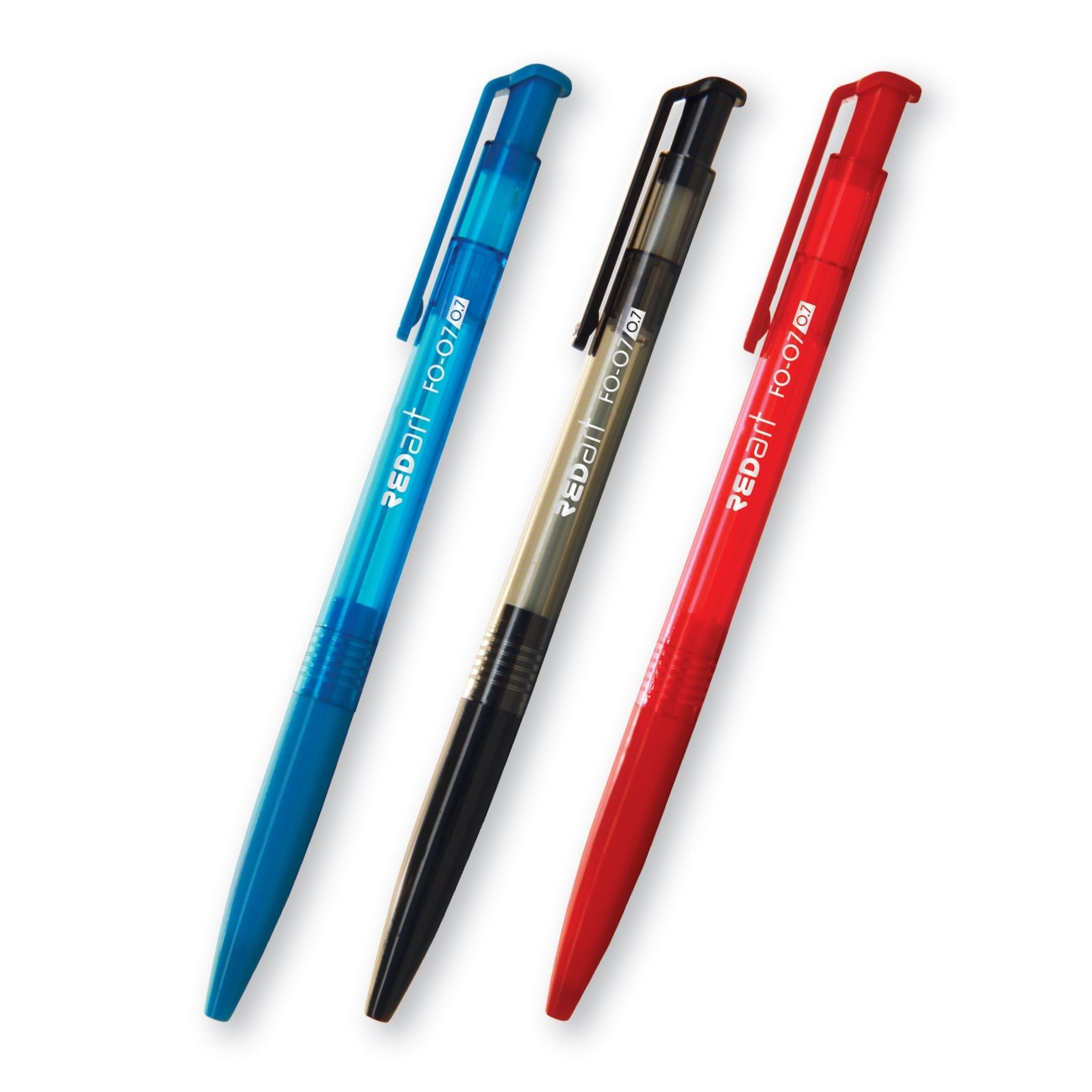 Pen Ballpoint Flexoffice Redart 0.7Mm Retractable Blue Fo-07