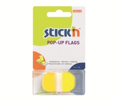 Pop-Up Flags Stick N 50 S Printed Tabs Die Cut Yellow 26026