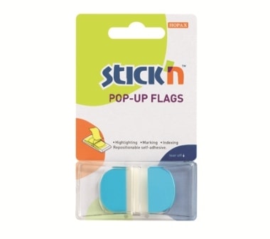 Pop-Up Flags Stick N 50 S Printed Tabs Die Cut Blue 26028