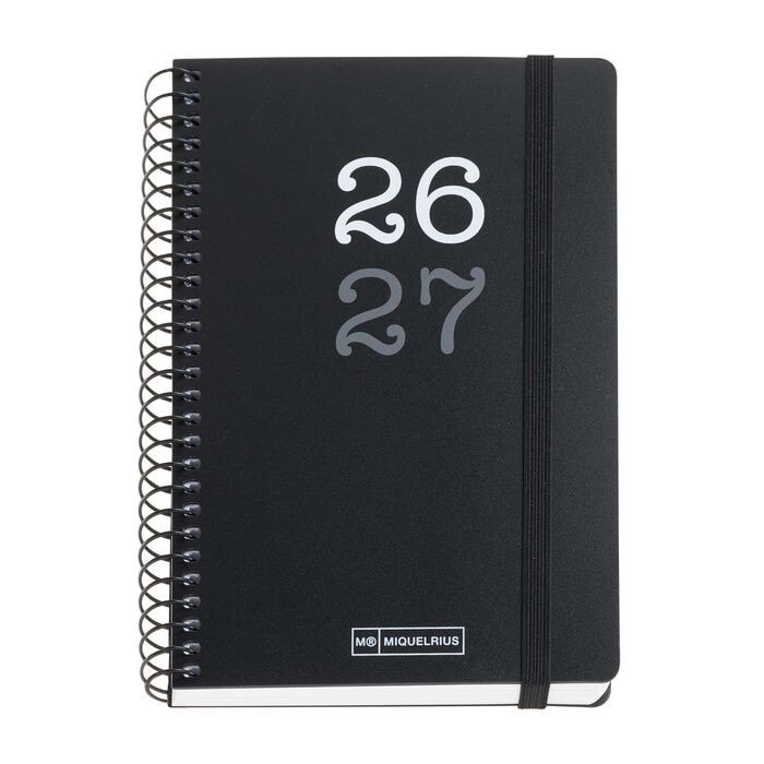Diary Miquerius Activa 117X174 1Dpp College Black 21180