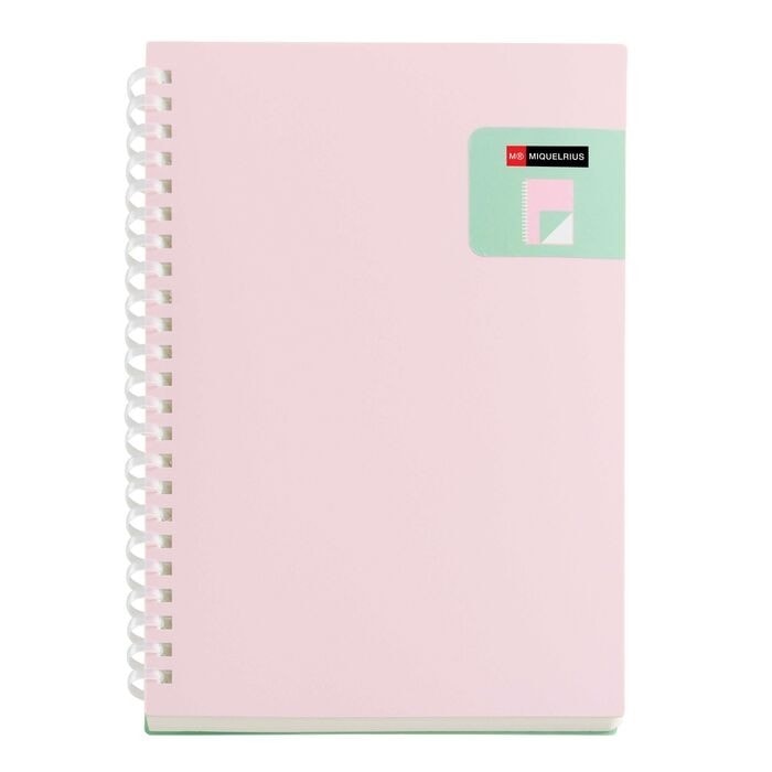 Notebook miquelrius Bright A5 Plain Pp Spiral Pink 7788