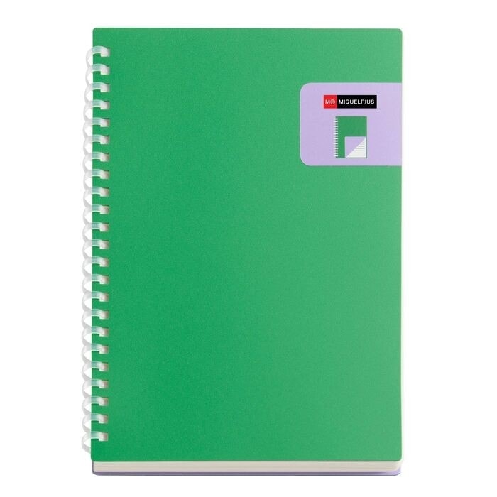 Notebook Miquerius Bright A5 Ruled Pp Spiral Green 7790