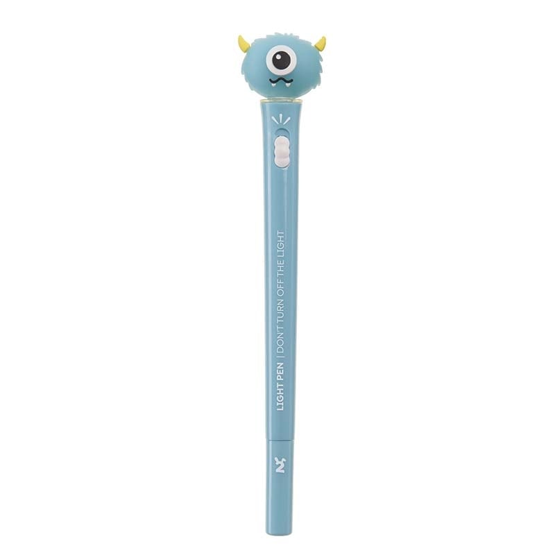 Pen Ballpoint Miquerius Back 2 Fun Monster W/Light Blue 12096