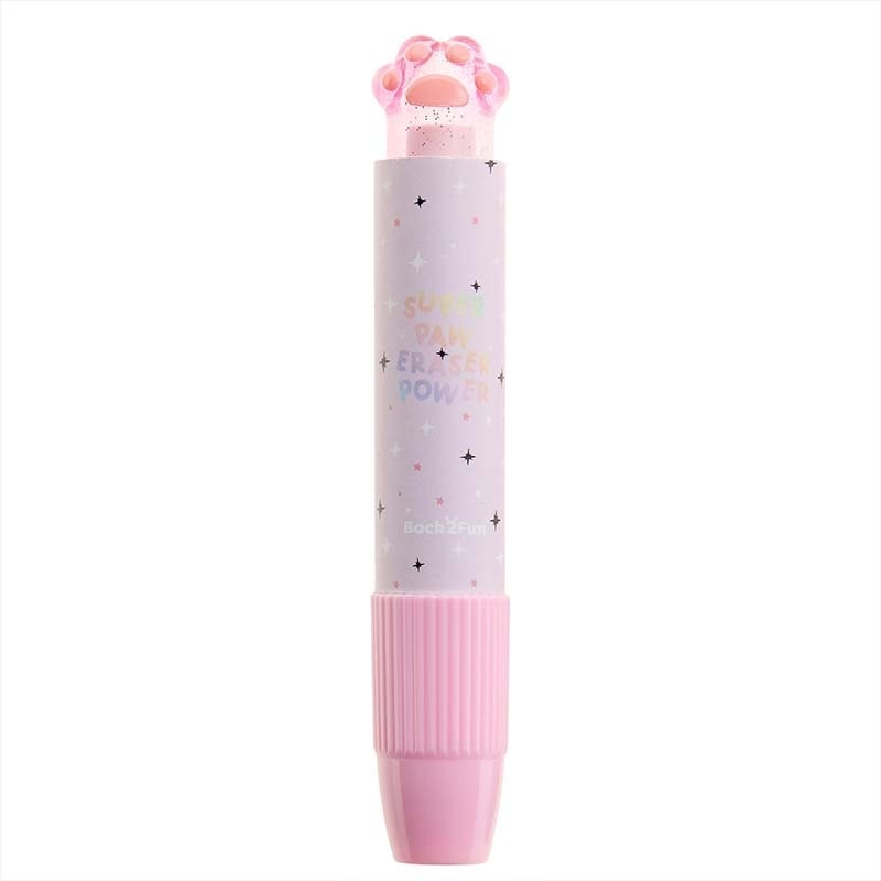 Eraser Miquerius Back 2 Fun Paw Retractable Pink 13325