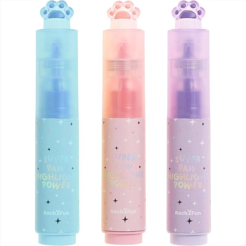 Highlighter Miquerius Back 2 Fun Paw Pastel 3/Pack 12172