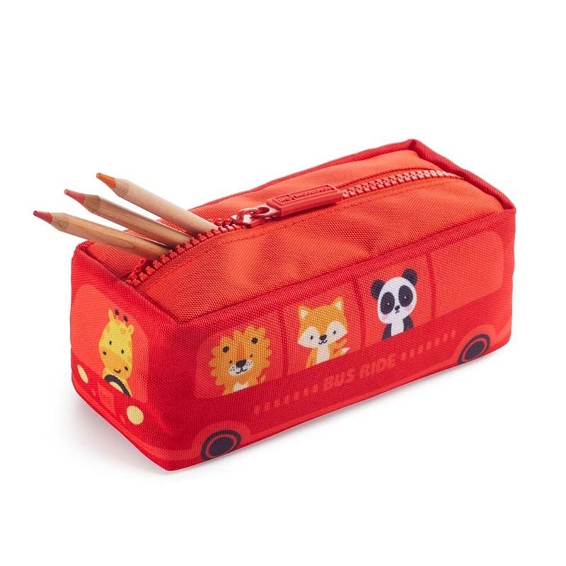 Pencil Case Miquerius Bus Stop Squared Red 19410