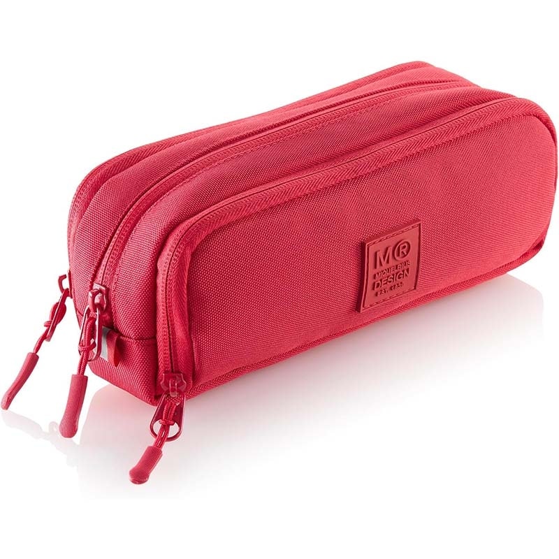 Pencil Case Miquerius Raw Squared 3 Comp. Red 19872