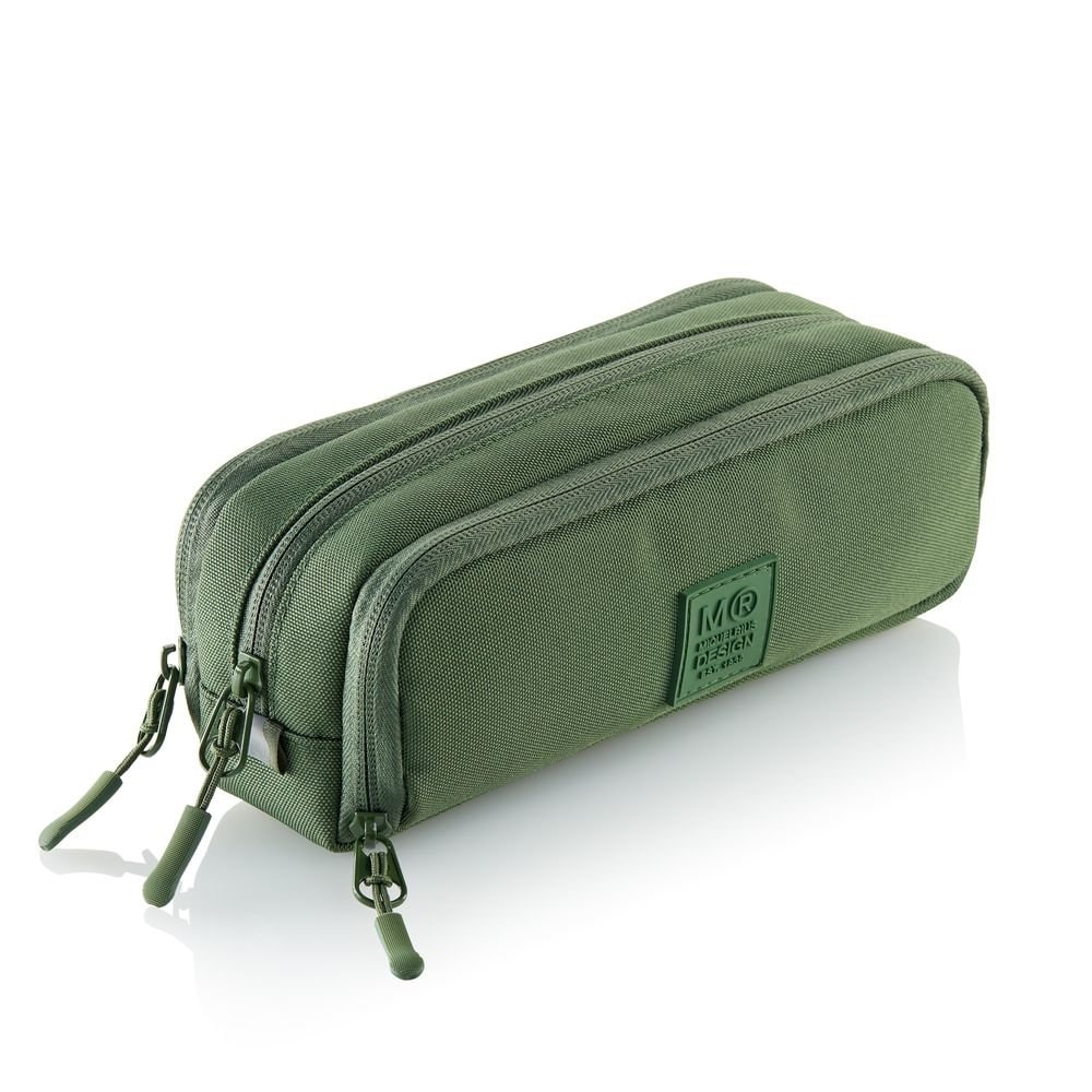 Pencil Case Miquerius Raw Squared 3 Comp. Green 19874