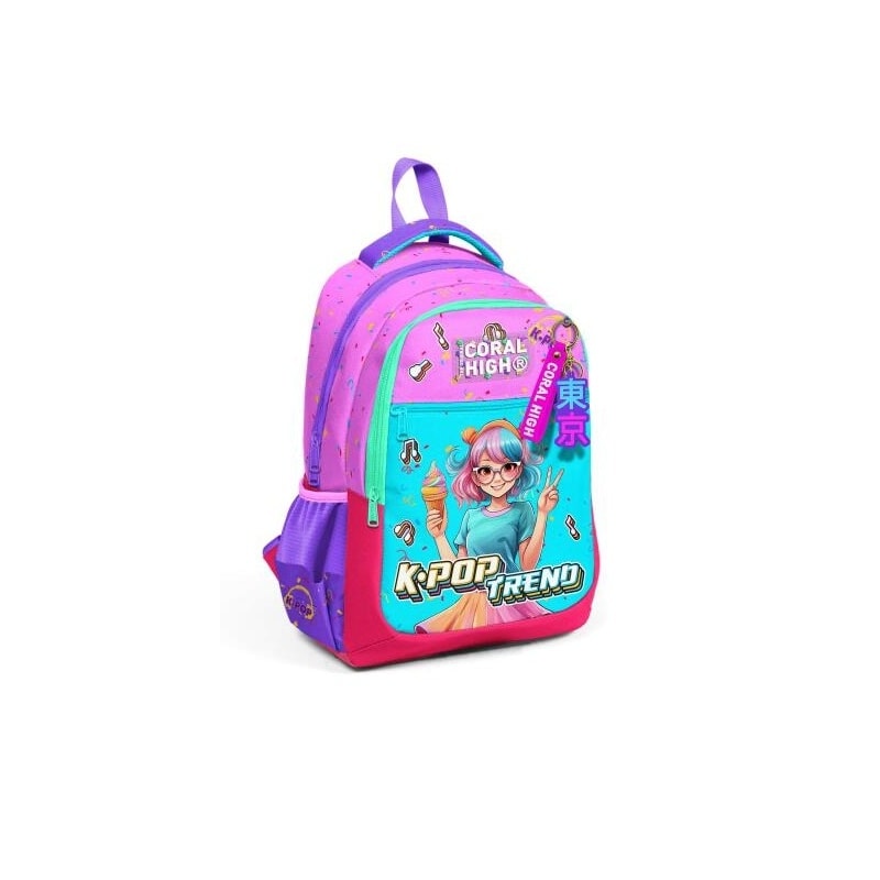 Backpack Coral High Kids K-Pop Trend Large 2 Comp. 14427