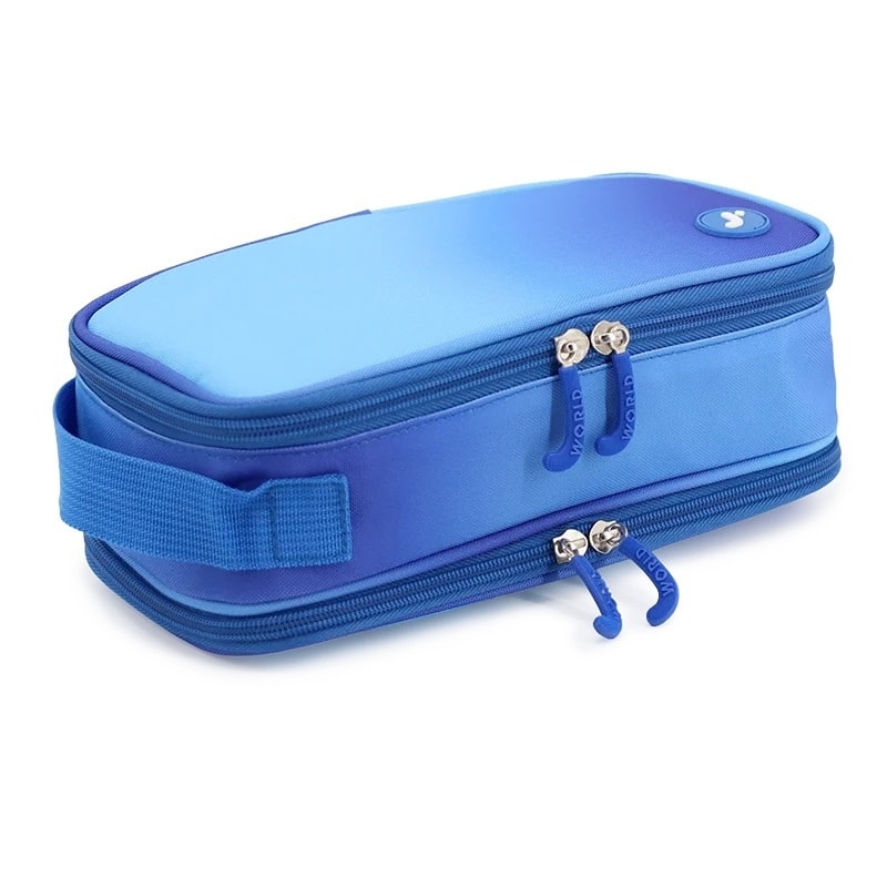 Pencil Case Jworld Doodle 2 Comp. Blue Gradient Pc2501