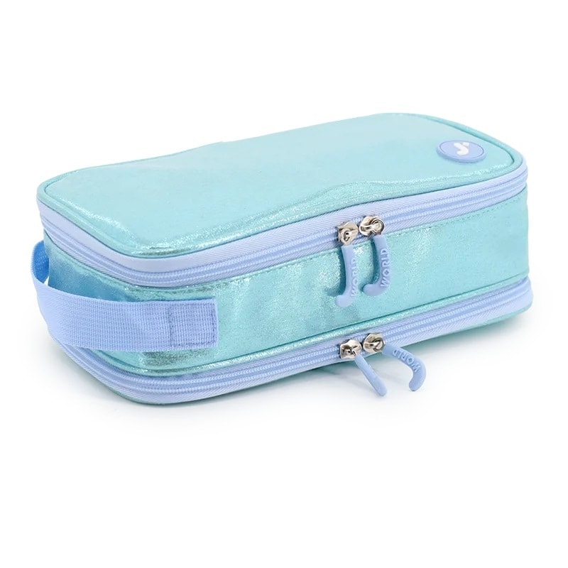 Pencil Case Jworld Doodle 2 Comp. Metallic Teal Pc2501
