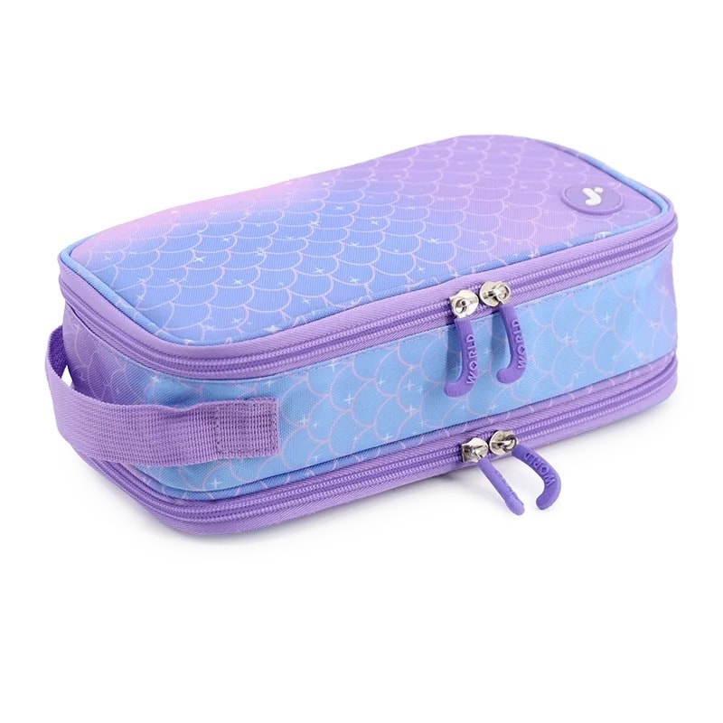 Pencil Case Jworld Doodle 2 Comp. Purple Mermaid Pc2501