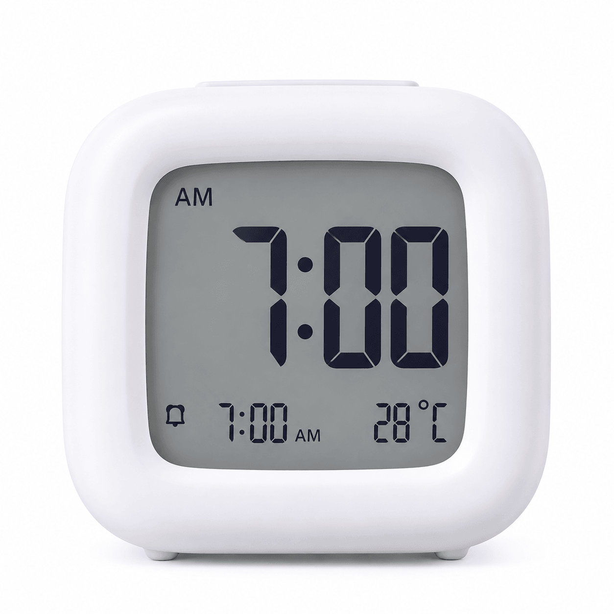 Alarm Clock Comix Digital Lcd White Lb001