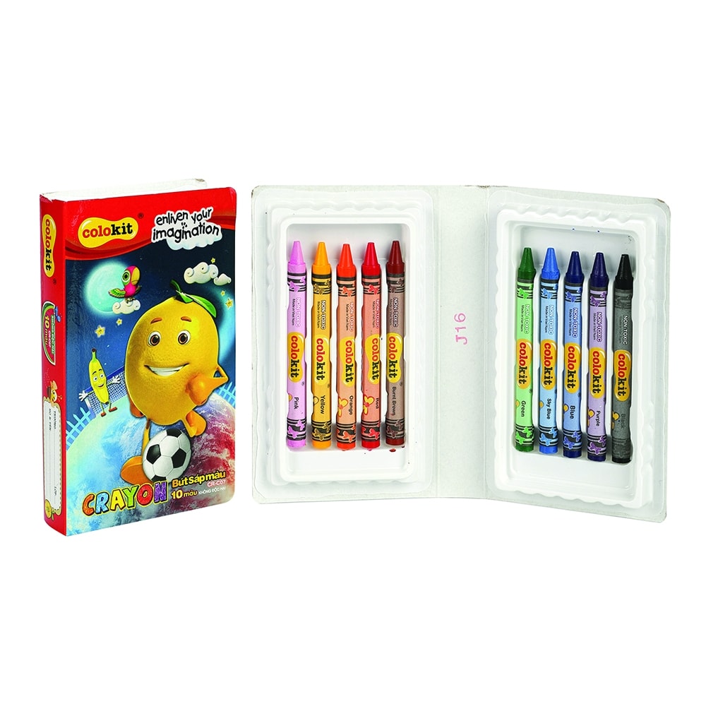 Wax Crayon Flexoffice Colokit 10/Pack Crc07