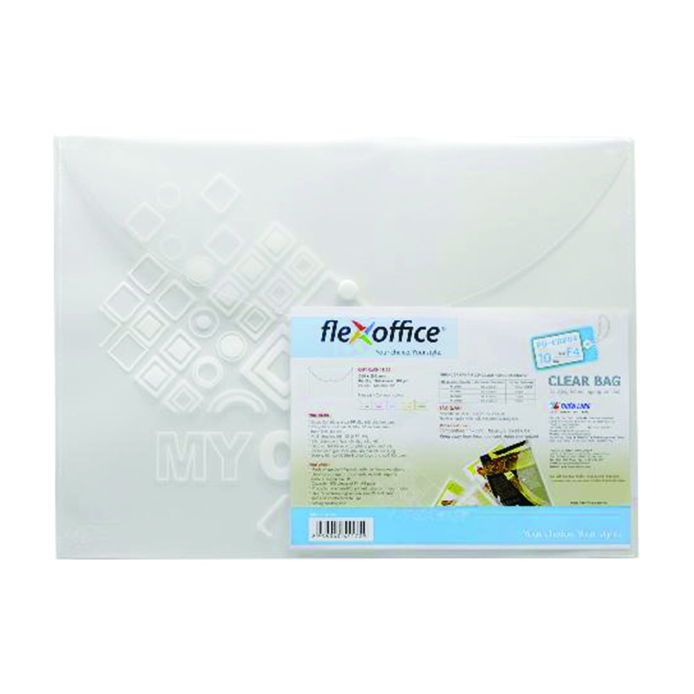 File Envelope Flexoffice F/C W/Buttom Clear 0.18Mm Fo-Cbf04