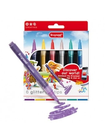 Felt Pen Bruynzeel Glitter Points Set 6 Tips 7945K06C