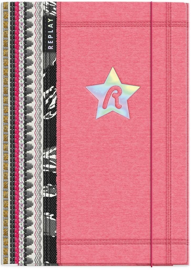 Folder W/3 Flaps And Elastic Replay