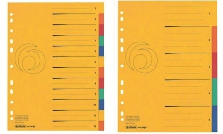 Divider Herlitz A4 Cardboard Colorspan 12Tabs 11159381