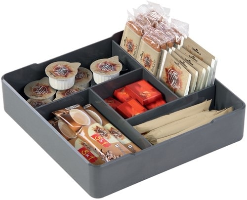 Desk Organizer Durable Coffee Point Case 5 Compartments Charcoal 3386-58