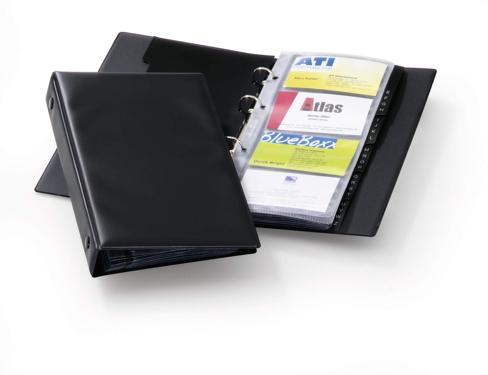 Business Card Album Durable Visifix Binder 96 Cards Black 2441-01