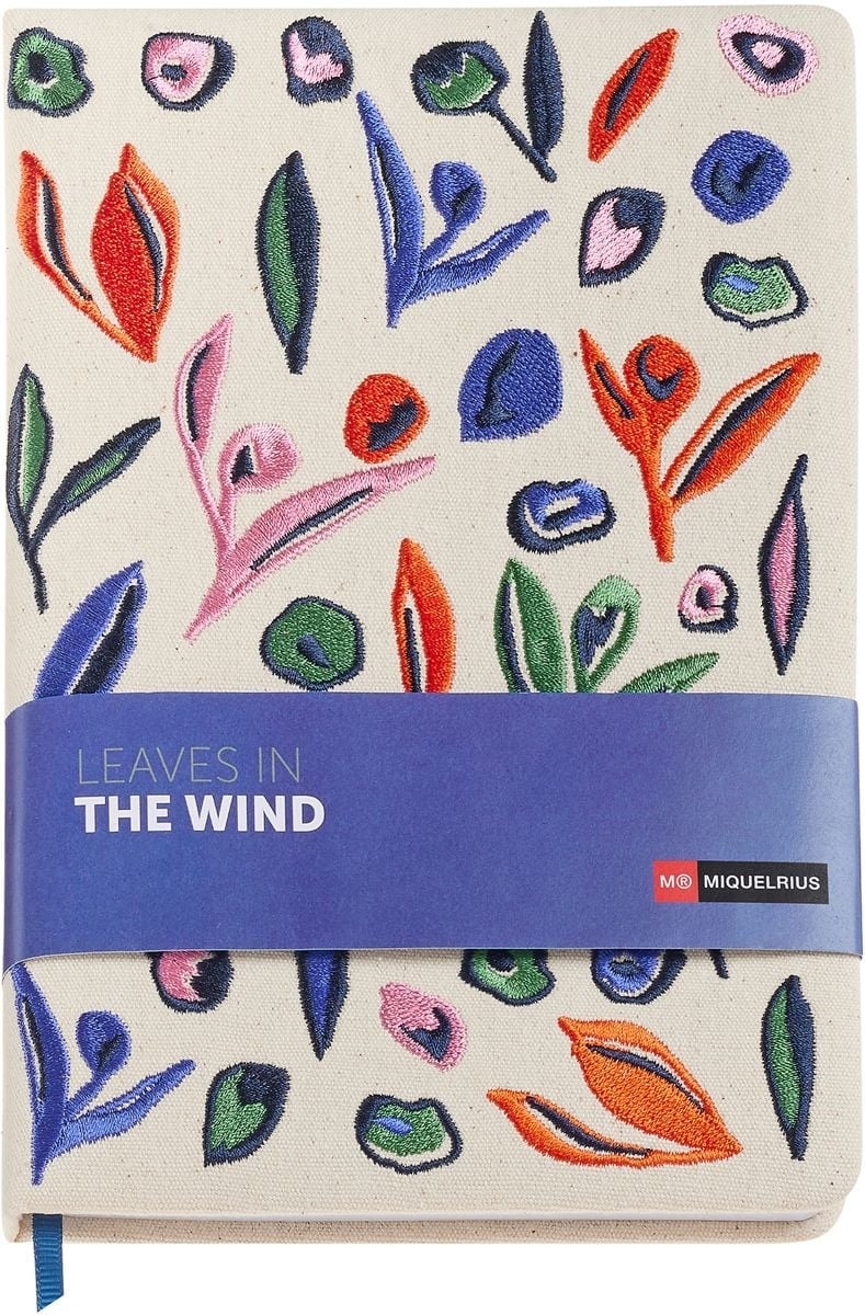 Notebook Mr Leaves In The Wind A5 Beige Fabric Coated