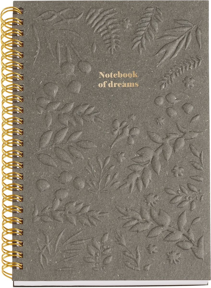Notebook Mr British Bloom Engraved Grey
