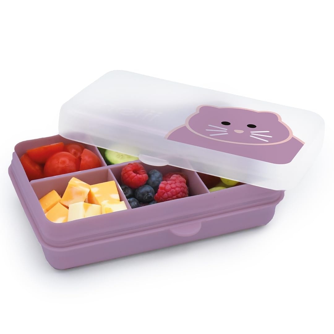 Melii Snackle Box Mini 6 Compartment CAT PURPLE