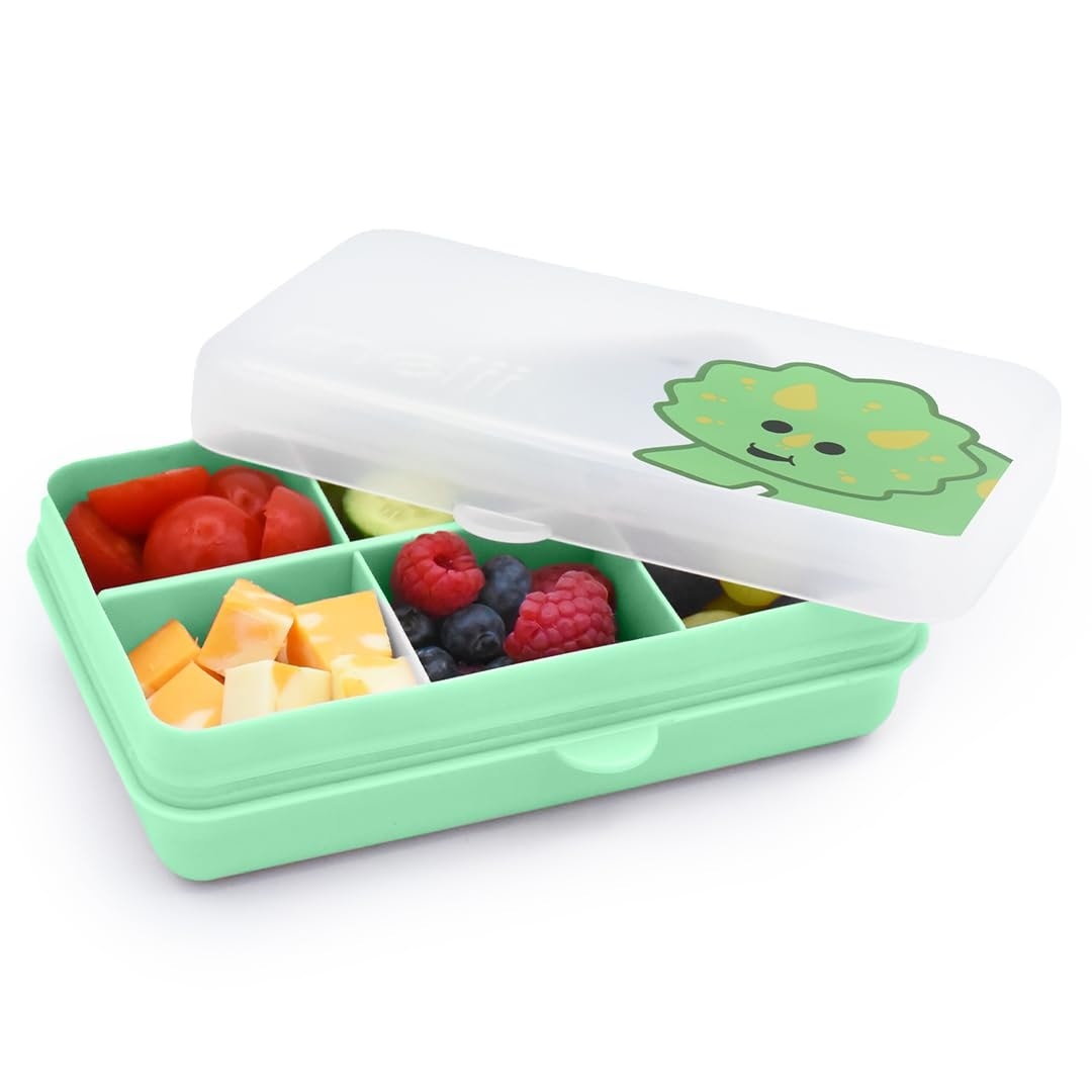 Melii Snackle Box Mini 6 Compartment DINO MINT