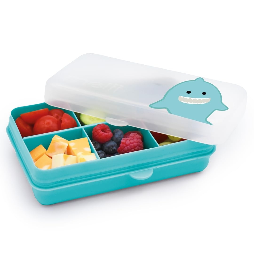 Melii Snackle Box Mini 6 Compartment SHARK BLUE
