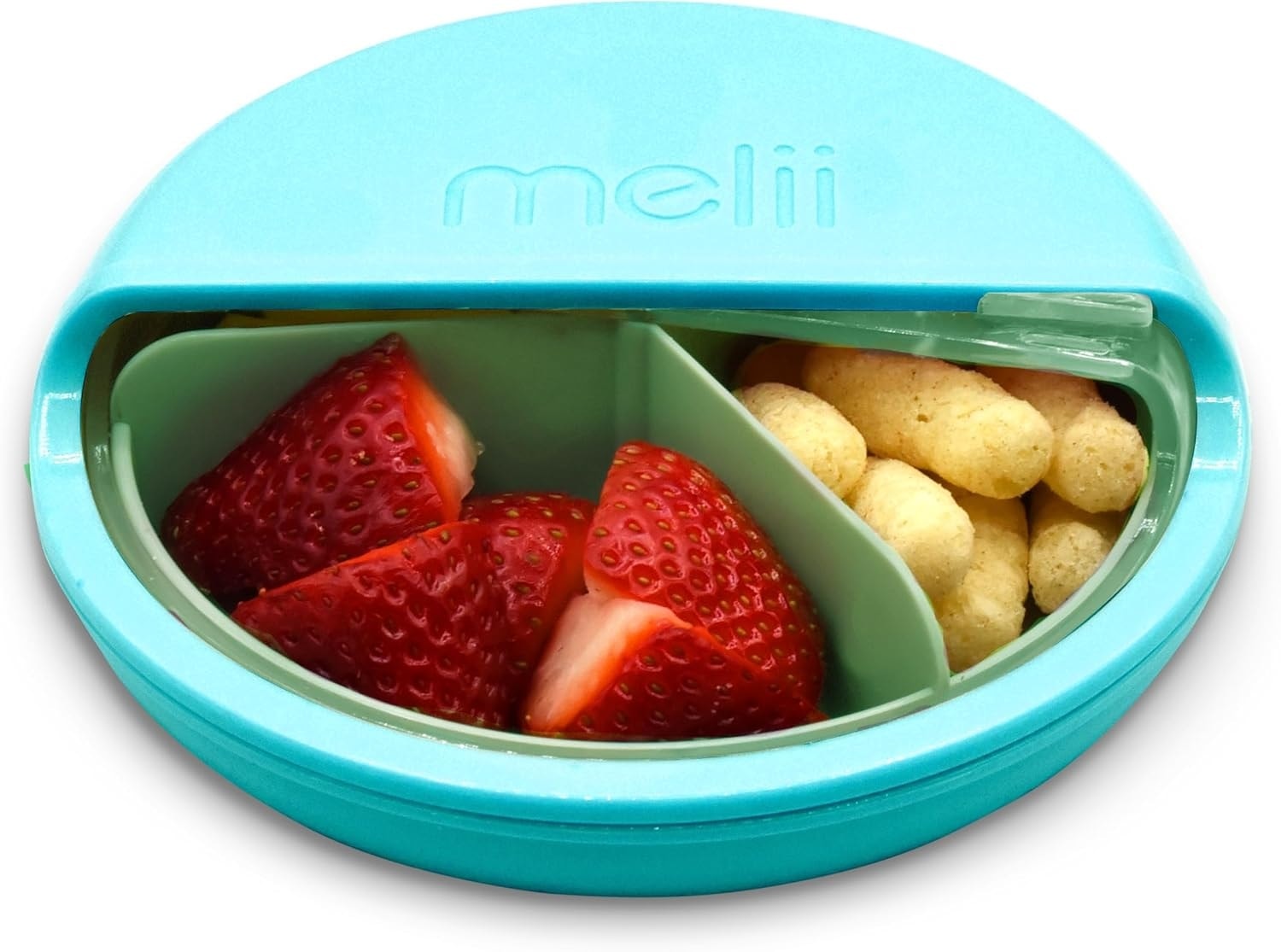 Melii Spin Snack Container BLUE/MINT